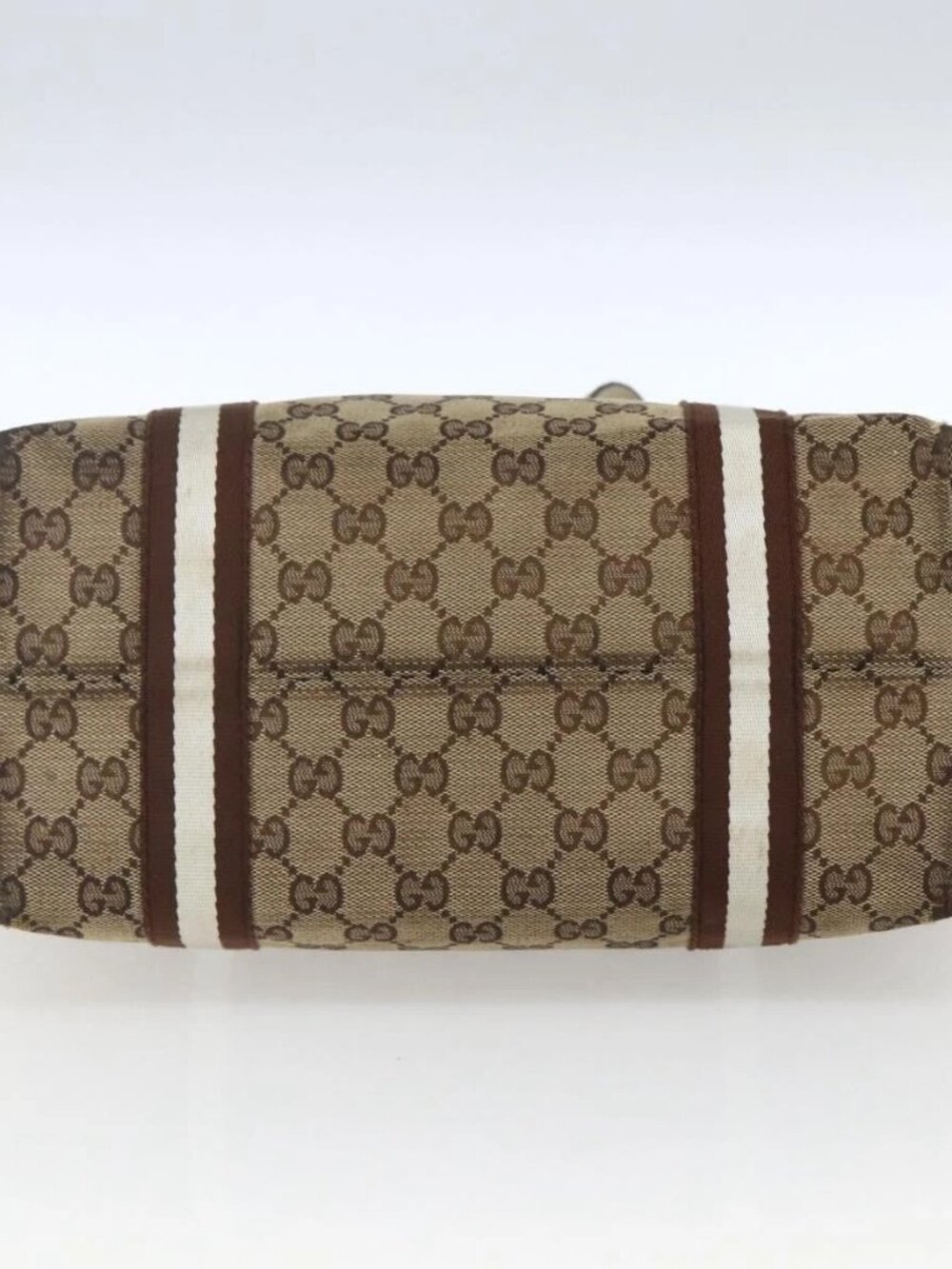 GUCCI GG Canvas Bamboo Hand Bag Beige Gold 137396 Auth 164794 - Picture 5 of 16